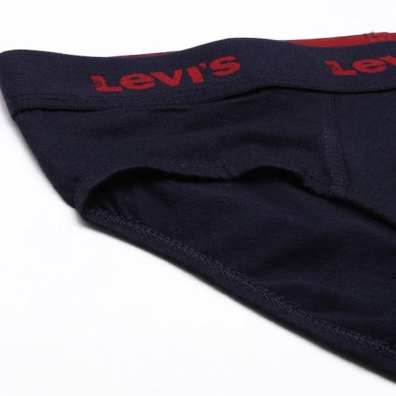 Men Navy Blue Solid Pure Cotton Brief